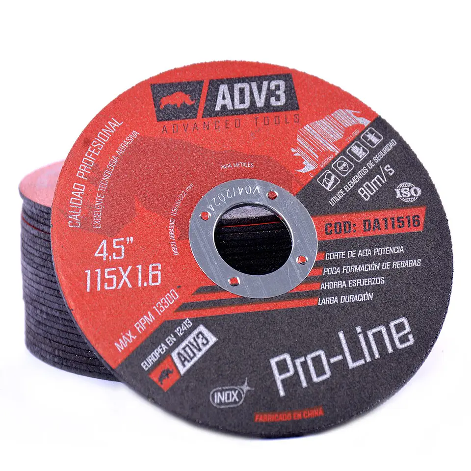 DISCO ABRASIVO PLANO DE CORTE 115X1,6 MM 1