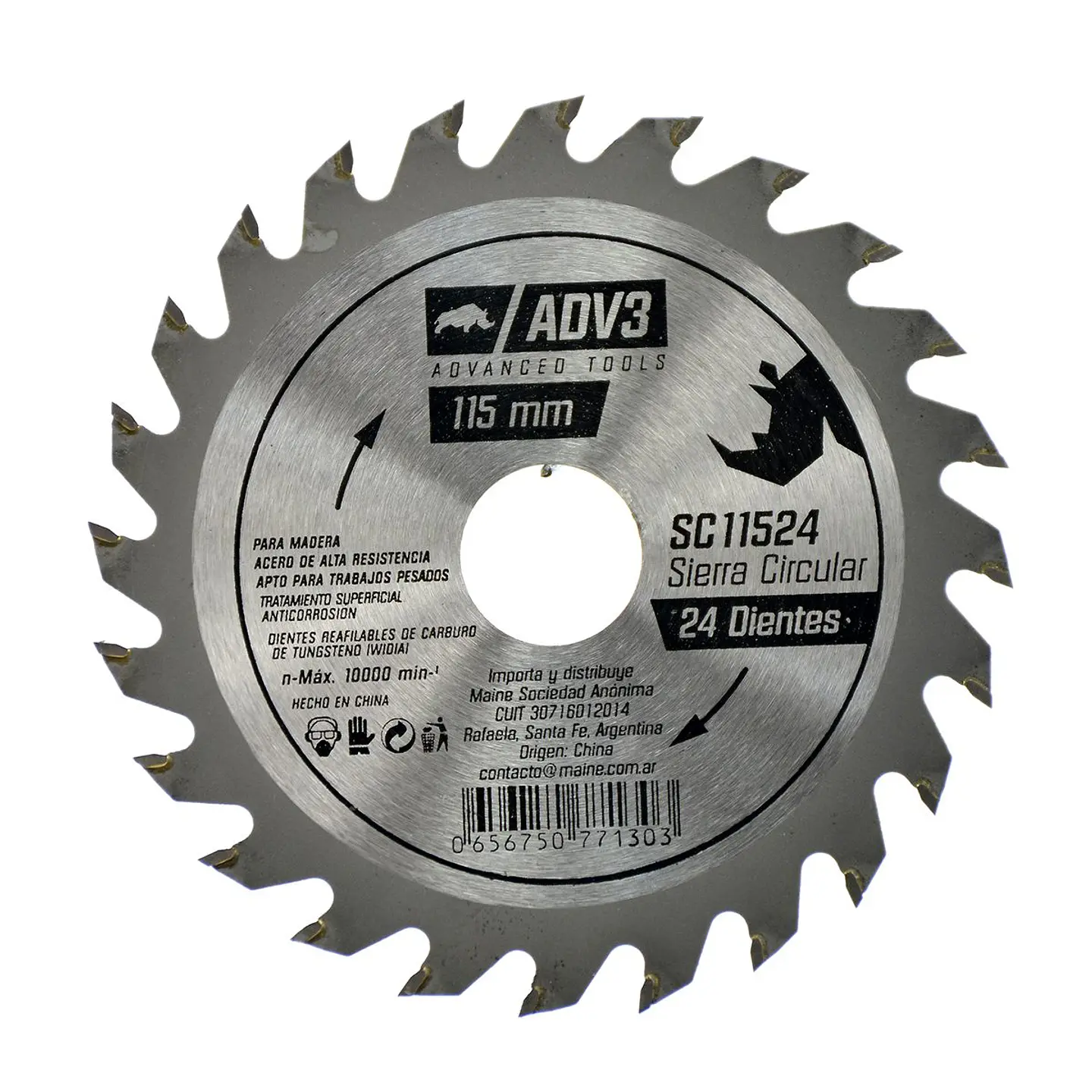 DISCO DE SIERRA CIRCULAR DE 115 MM 24 DIENTES 1