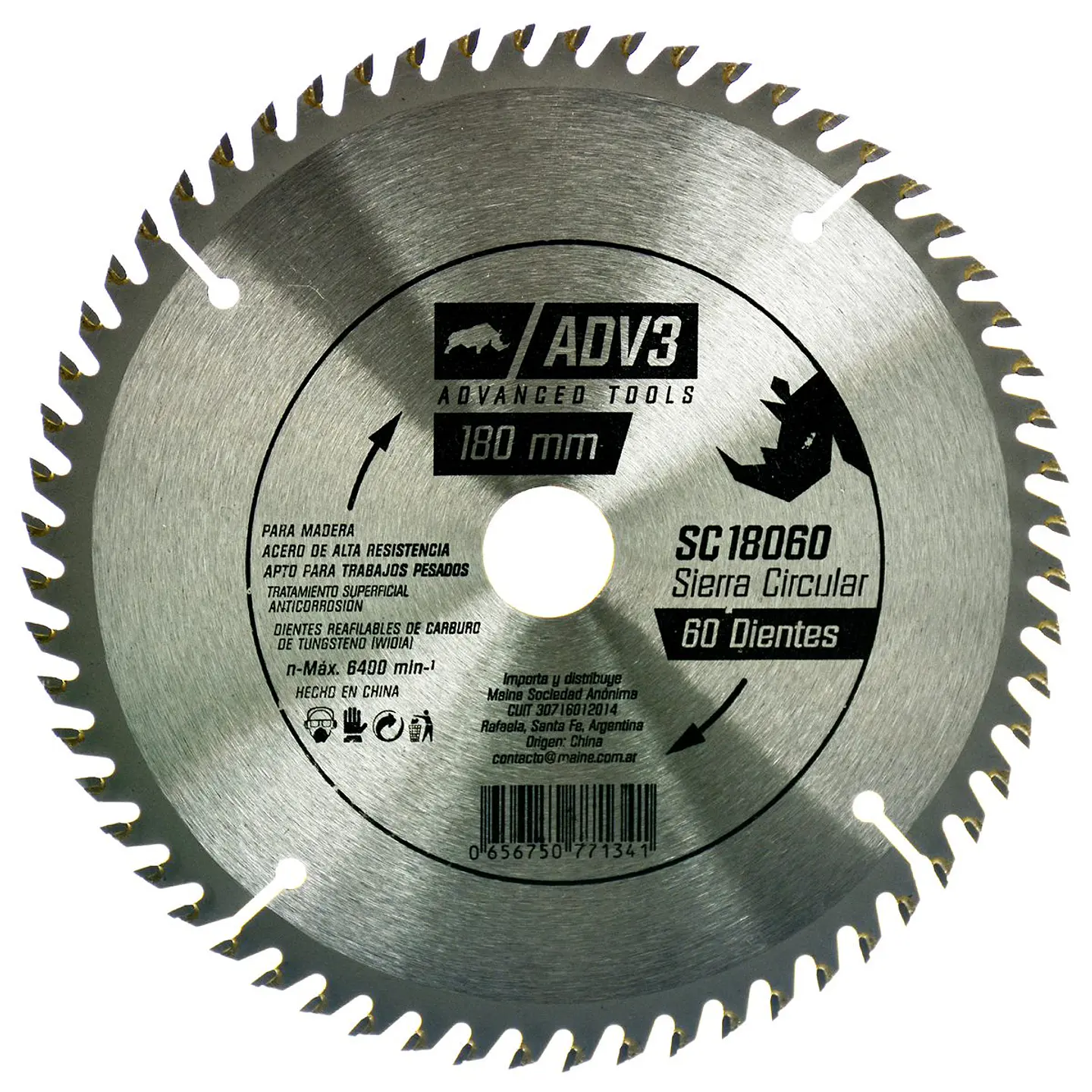 DISCO DE SIERRA CIRCULAR DE 180 MM 60 DIENTES 1