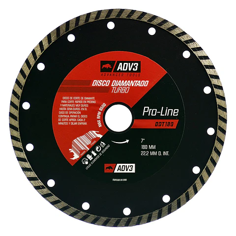 DISCO DIAMANTADO TURBO DE 180 MM