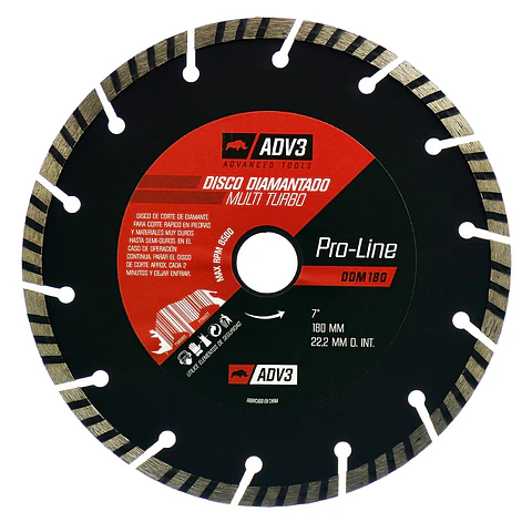DISCO DIAMANTADO MULTI TURBO DE 180 MM