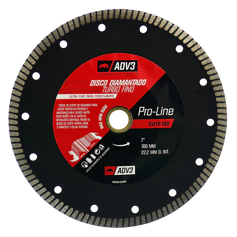 DISCO DIAMANTADO TURBO FINO DE 180 MM