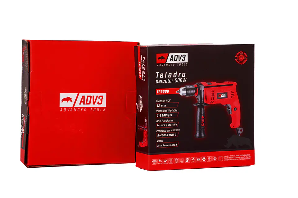 TALADRO DE IMPACTO CON PERCUTOR 500 W 3