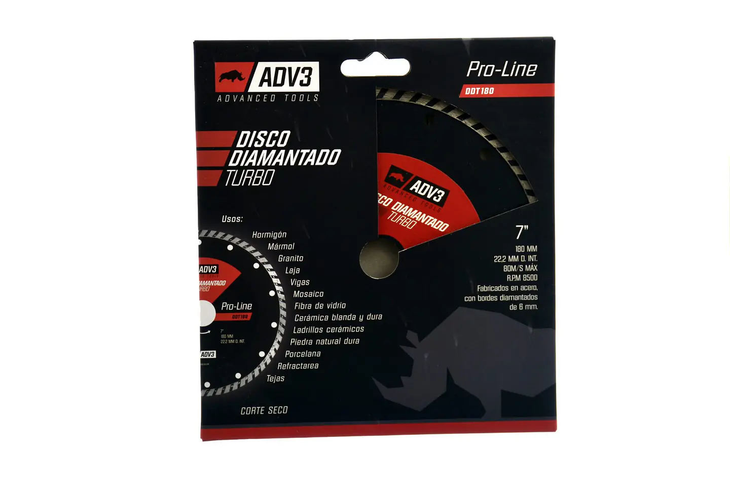 DISCO DIAMANTADO TURBO DE 180 MM 2