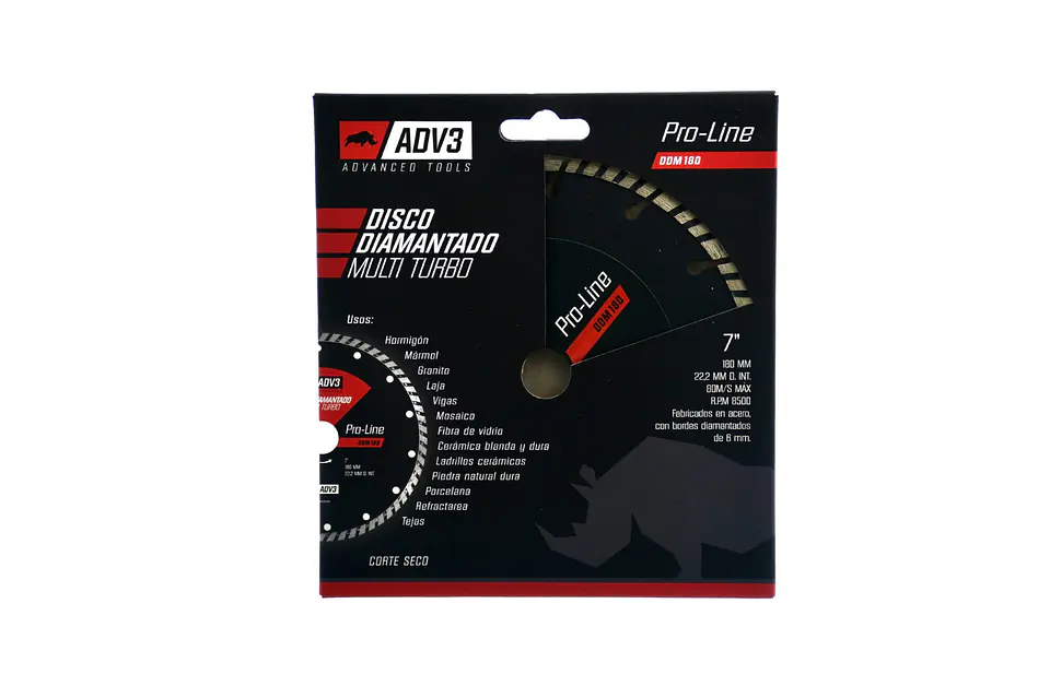 DISCO DIAMANTADO MULTI TURBO DE 180 MM 2