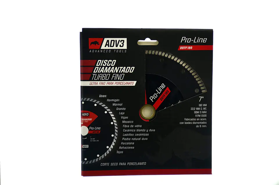 DISCO DIAMANTADO TURBO FINO DE 180 MM 2