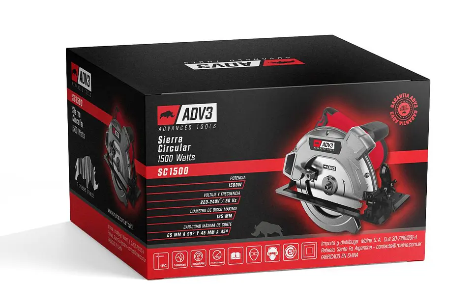 SIERRA CIRCULAR ELÉCTRICA DE 1500 W CON GUÍA LÁSER 4