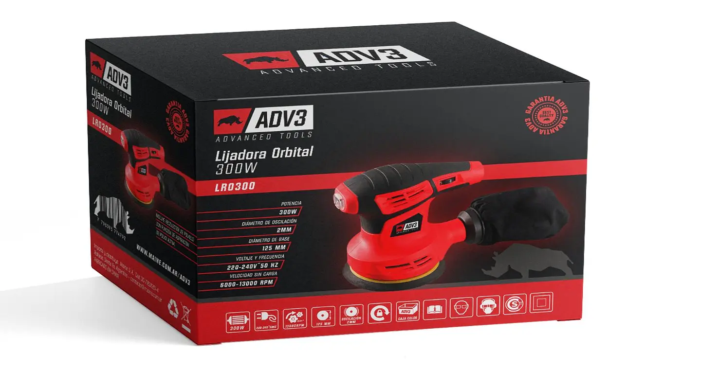 LIJADORA ROTO ORBITAL DE 300W 8
