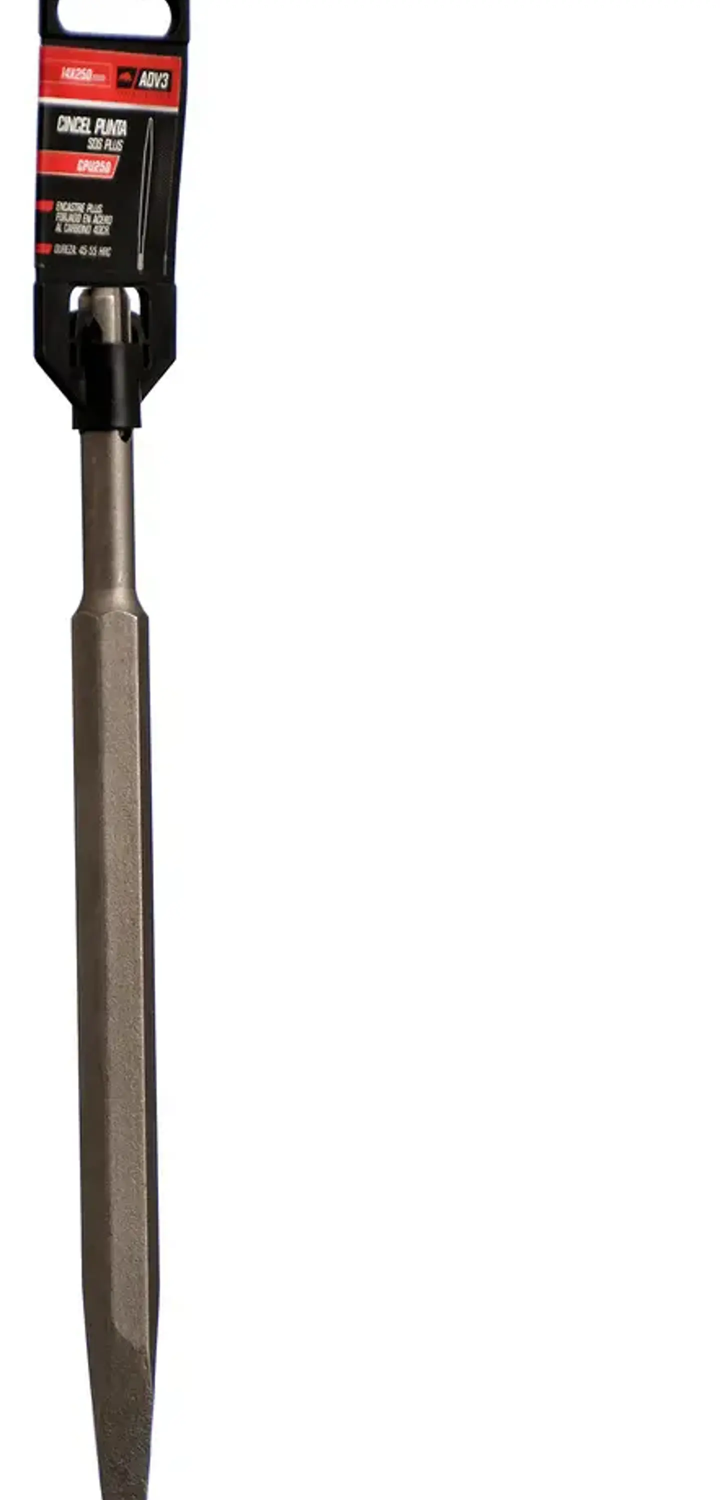 Cincel Punta Redonda SDS Plus 14mm 25cm Acero al Carbono 3