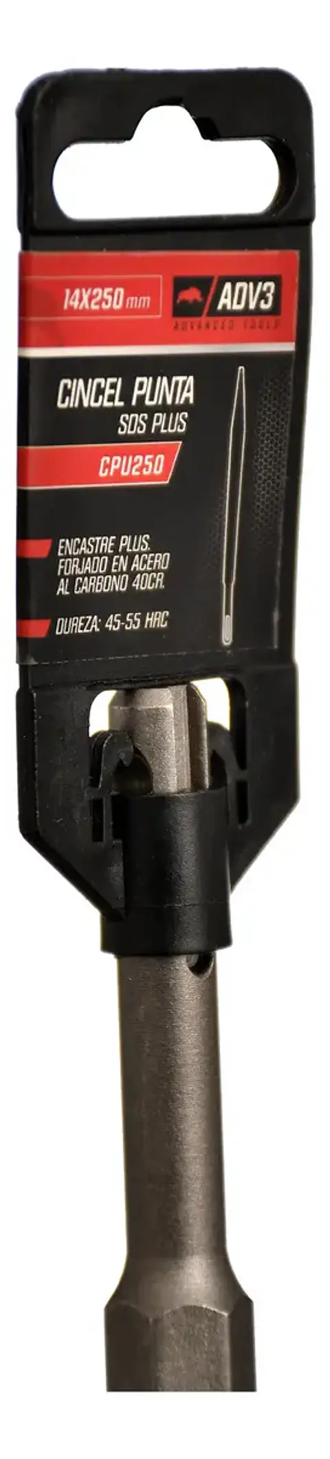 Cincel Punta Redonda SDS Plus 14mm 25cm Acero al Carbono