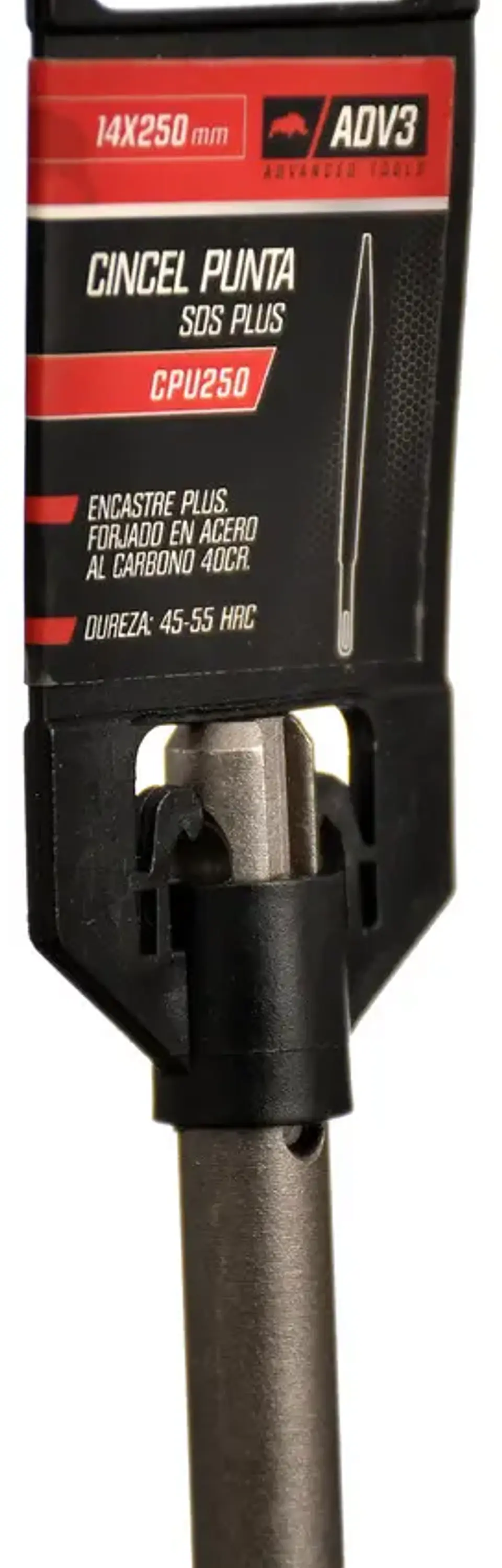 Cincel Punta Redonda SDS Plus 14mm 25cm Acero al Carbono 1