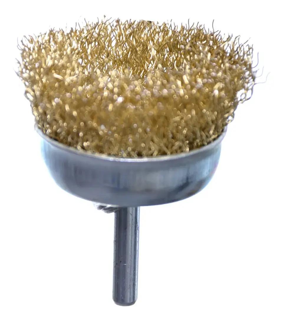 Cepillo Para Taladro Tipo Copa 50 Mm Bronceado Rizado 1
