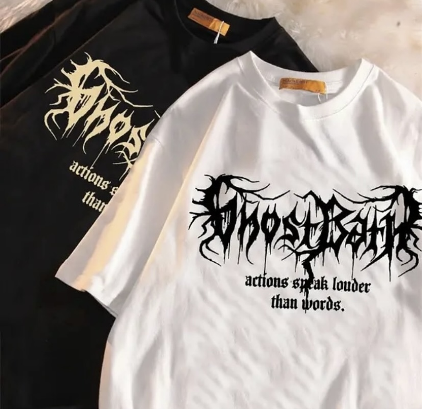 Polera “actions speak lowder than words” 1