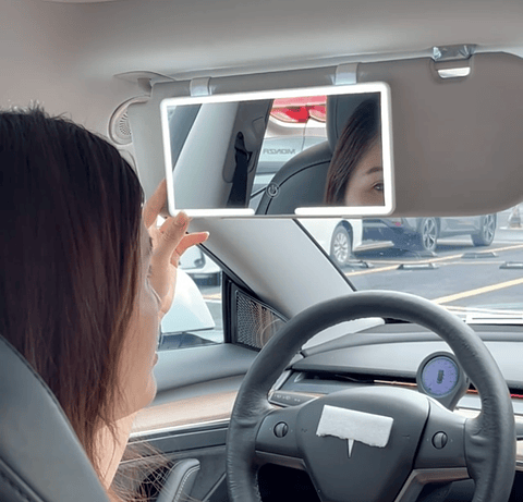 Espejo de maquillaje para auto 