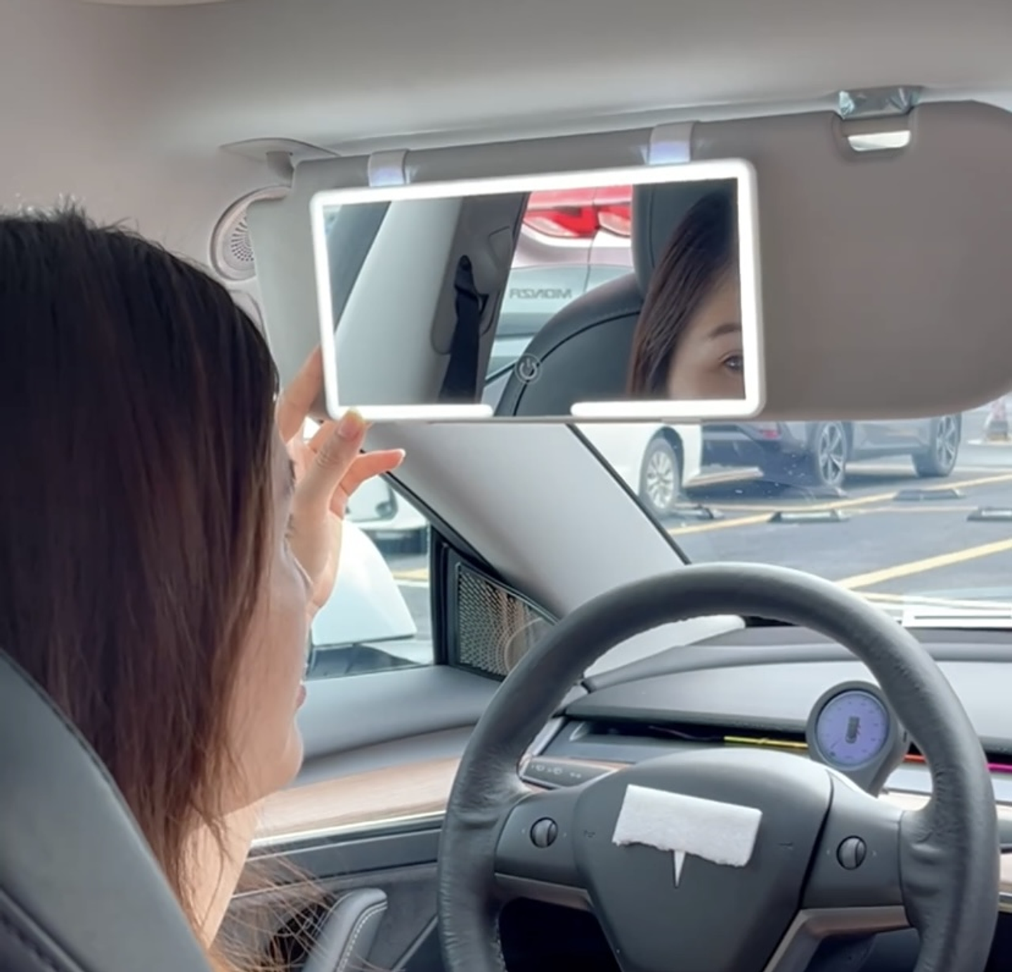 Espejo de maquillaje para auto  1