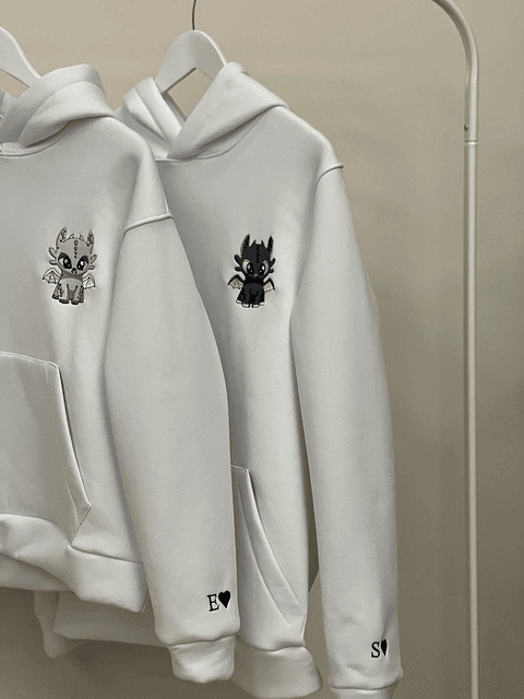 Pack Polerones Pareja Bordado Personalizado