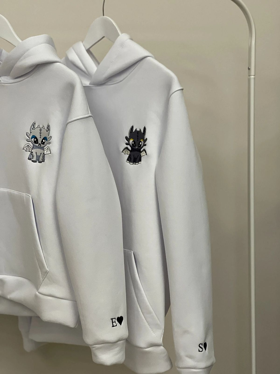 Pack Polerones Pareja Bordado Personalizado 1