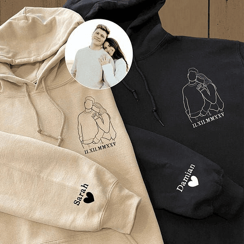 Pack Polerones Pareja Estampado Personalizado