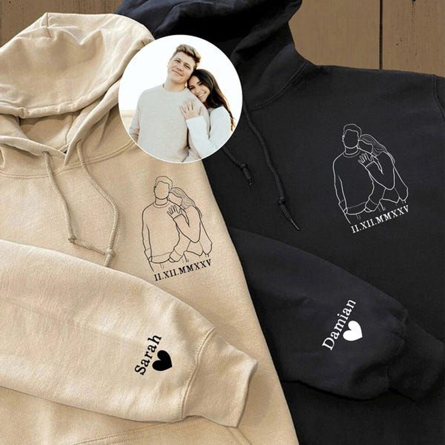 Pack Polerones Pareja Estampado Personalizado 1