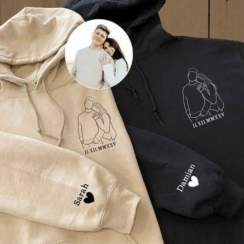 Pack Polerones Pareja Estampado Personalizado 1