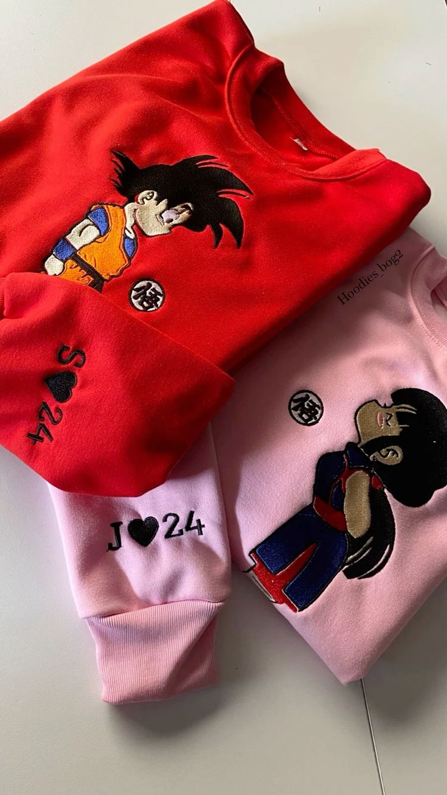 Pack Polerones Pareja Bordado Personalizado 1