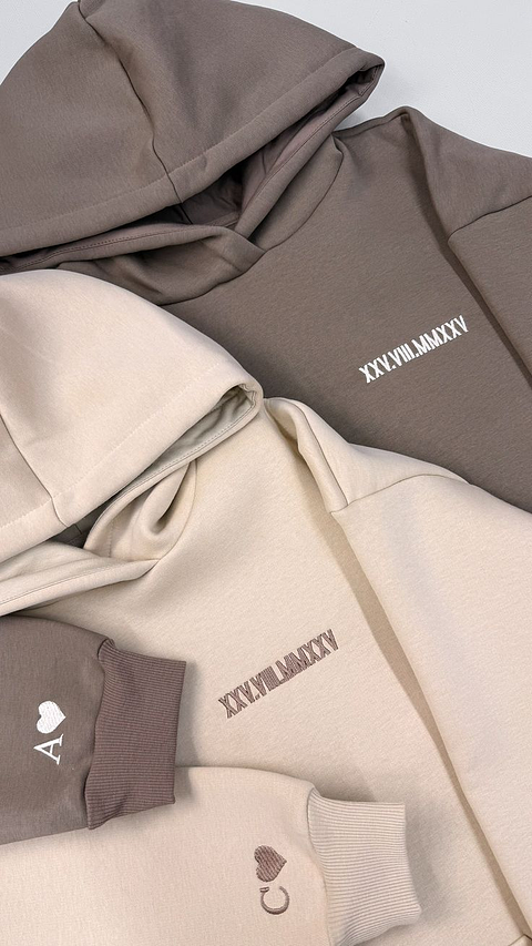 Pack Polerones Pareja Bordado Personalizado