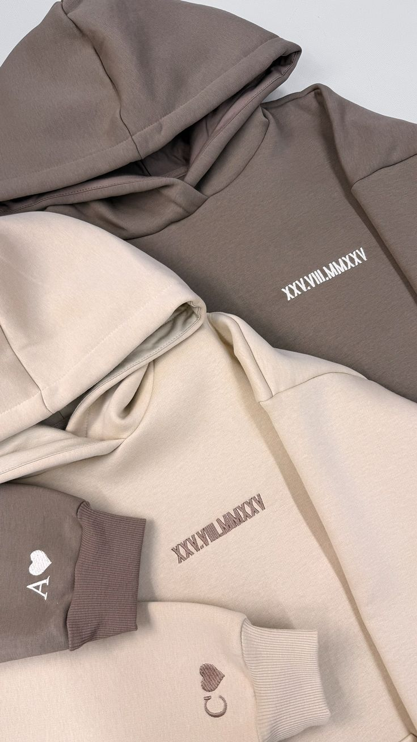 Pack Polerones Pareja Bordado Personalizado 1