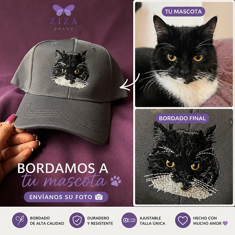 Jockey Bordado con tu Mascota 🐾 – Diseño Personalizado (Premium)