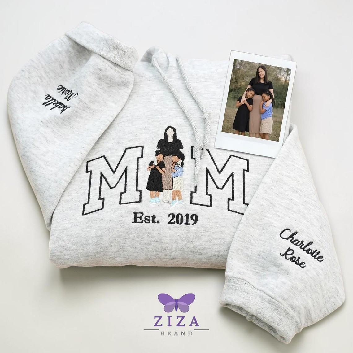 Polerón Bordado Personalizado con tu Foto — Mom, Dad y más  1