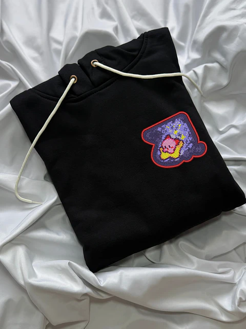 Hoodie Bordado Kirby Pixel Art Nintendo – Gaming | Ziza Brand