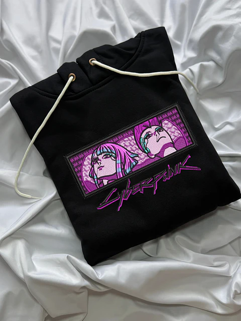 Hoodie Bordado Cyberpunk Anime Girls Aesthetic – Dark Style | Ziza Brand