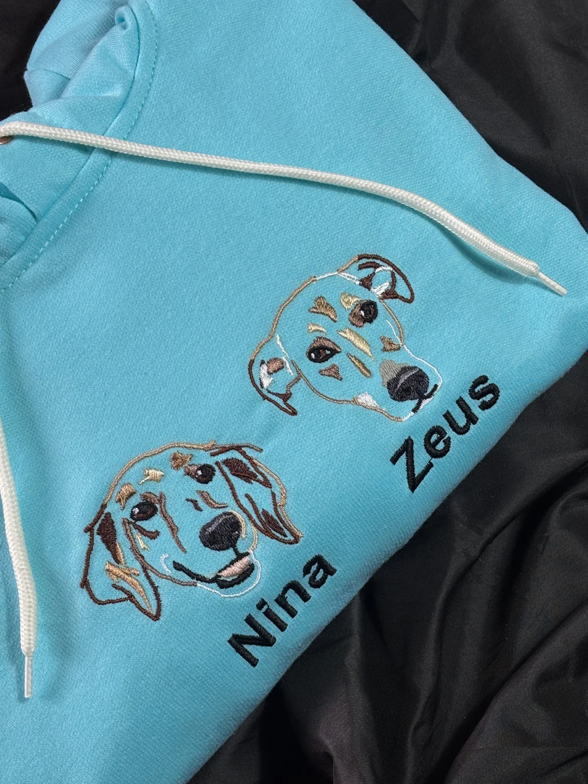 Hoodie Personalizado Retrato Mascota Bordado Perro Gato – | Ziza Brand 1
