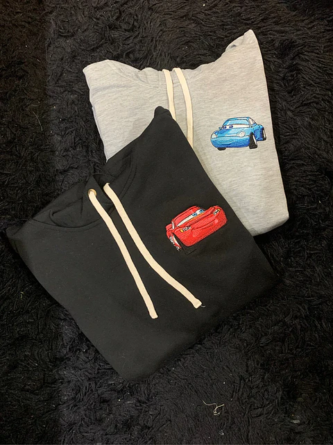 Hoodie Bordado Rayo McQueen Sally Cars Disney Pixar – | Ziza Brand