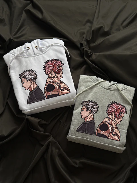 Hoodie Bordado Sukuna Rey de las Maldiciones Dual Form – JJK | Ziza Brand