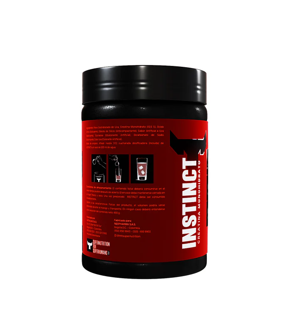 Creatina Instinct Monohidrato 480g - 60 Servicios 2