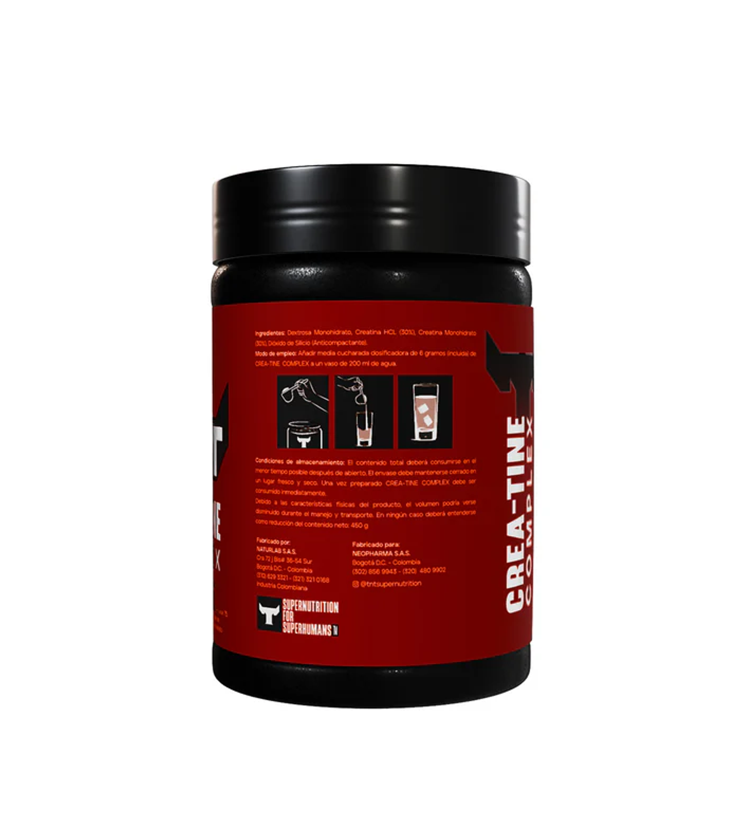 Creatina Complex 450g creatina monohidrato y HCL 2