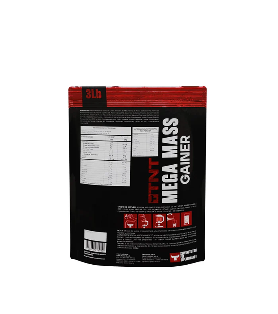 TNT Mega Mass Gainer 3 Libras 3
