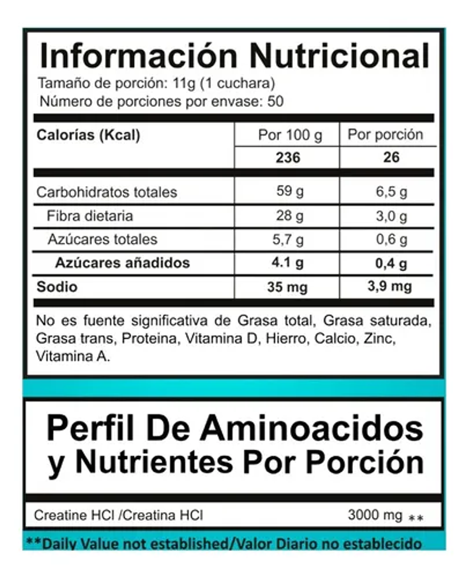Creatina Legacy 50 servicios Creatina HCL 5