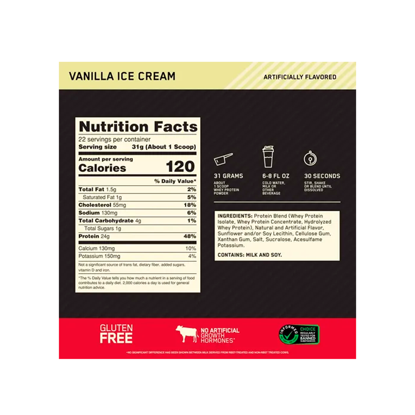 Gold Standard 100% Whey Protein 1.5 Libras 2