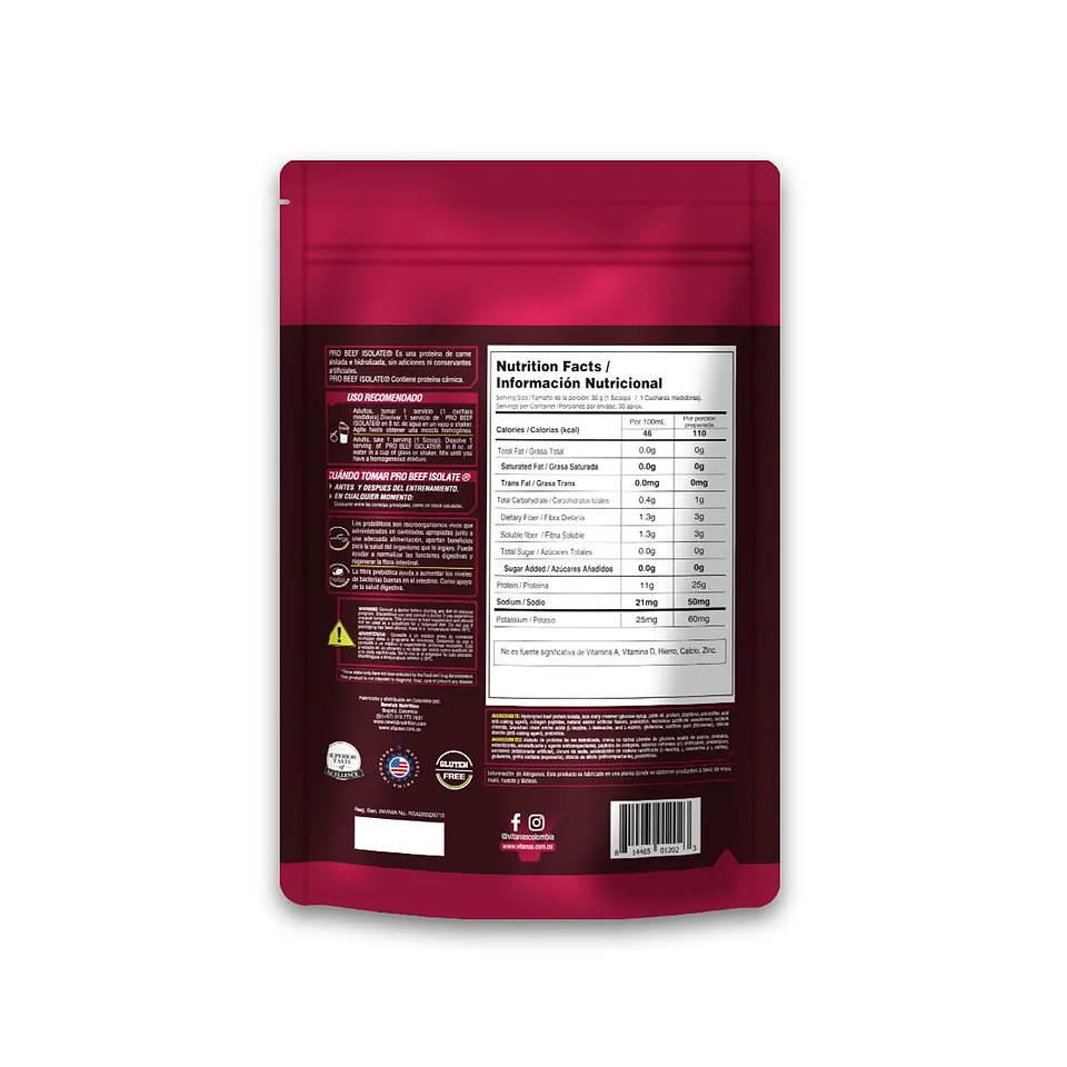 Pro Beef Isolate 2 Libras Vainilla Proteina Aislada de Carne 2