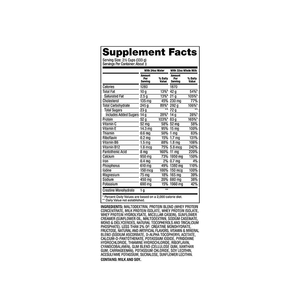 Super Mass Gainer Dymatize 6 Libras 2