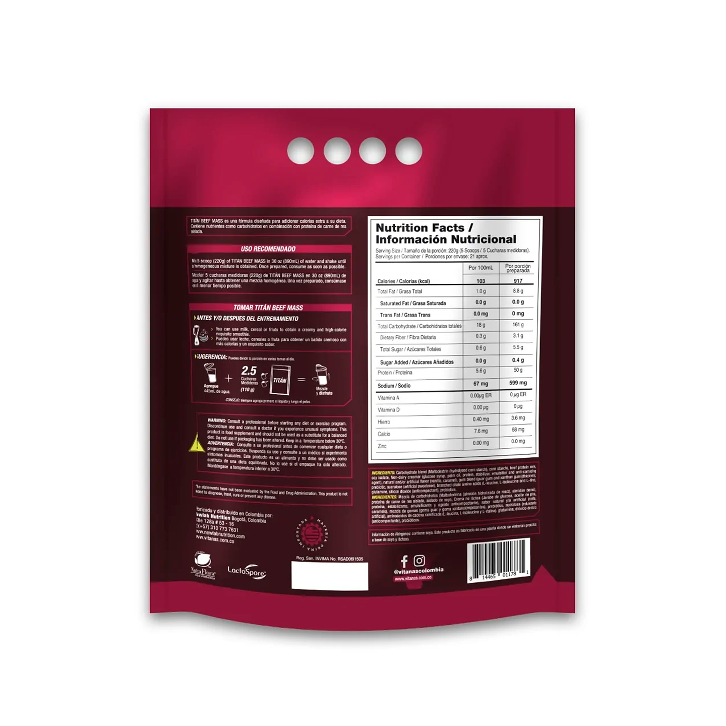 Titan Beef Mass 10 Libras 2