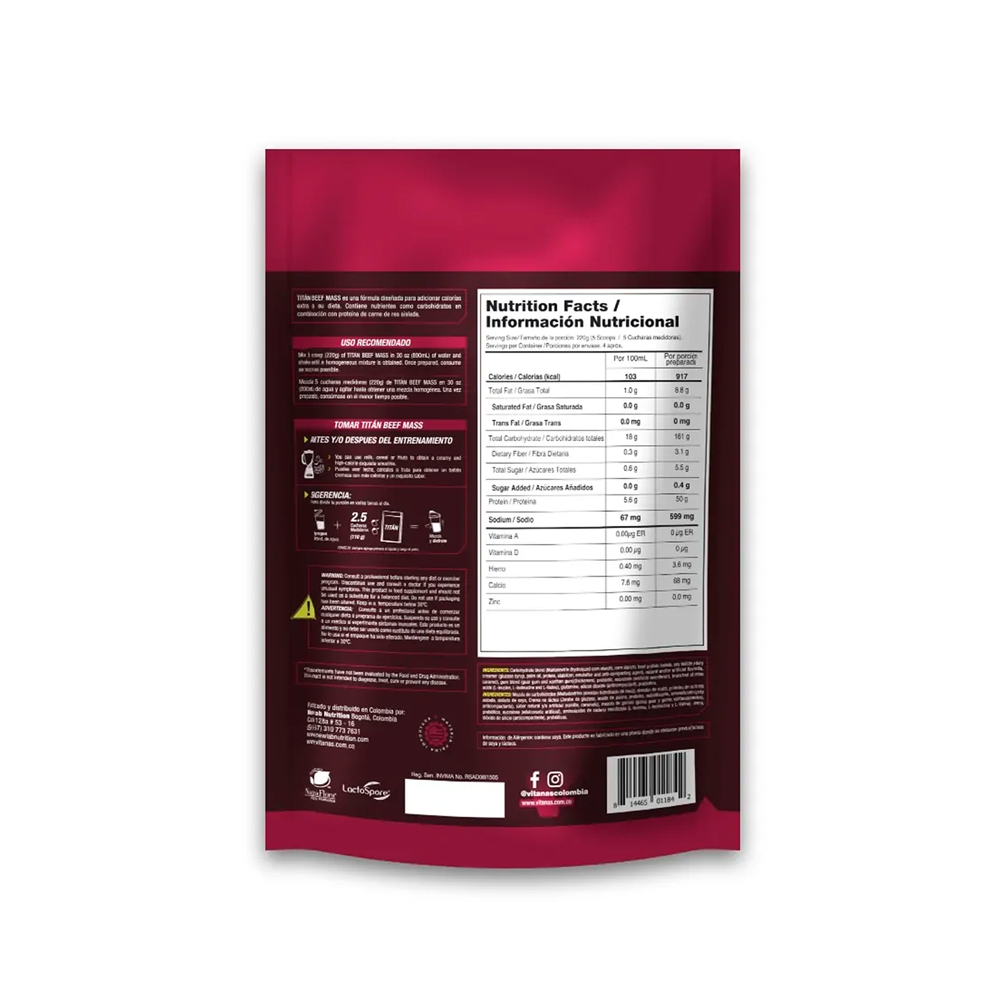 Titan Beef Mass 2 Libras 2