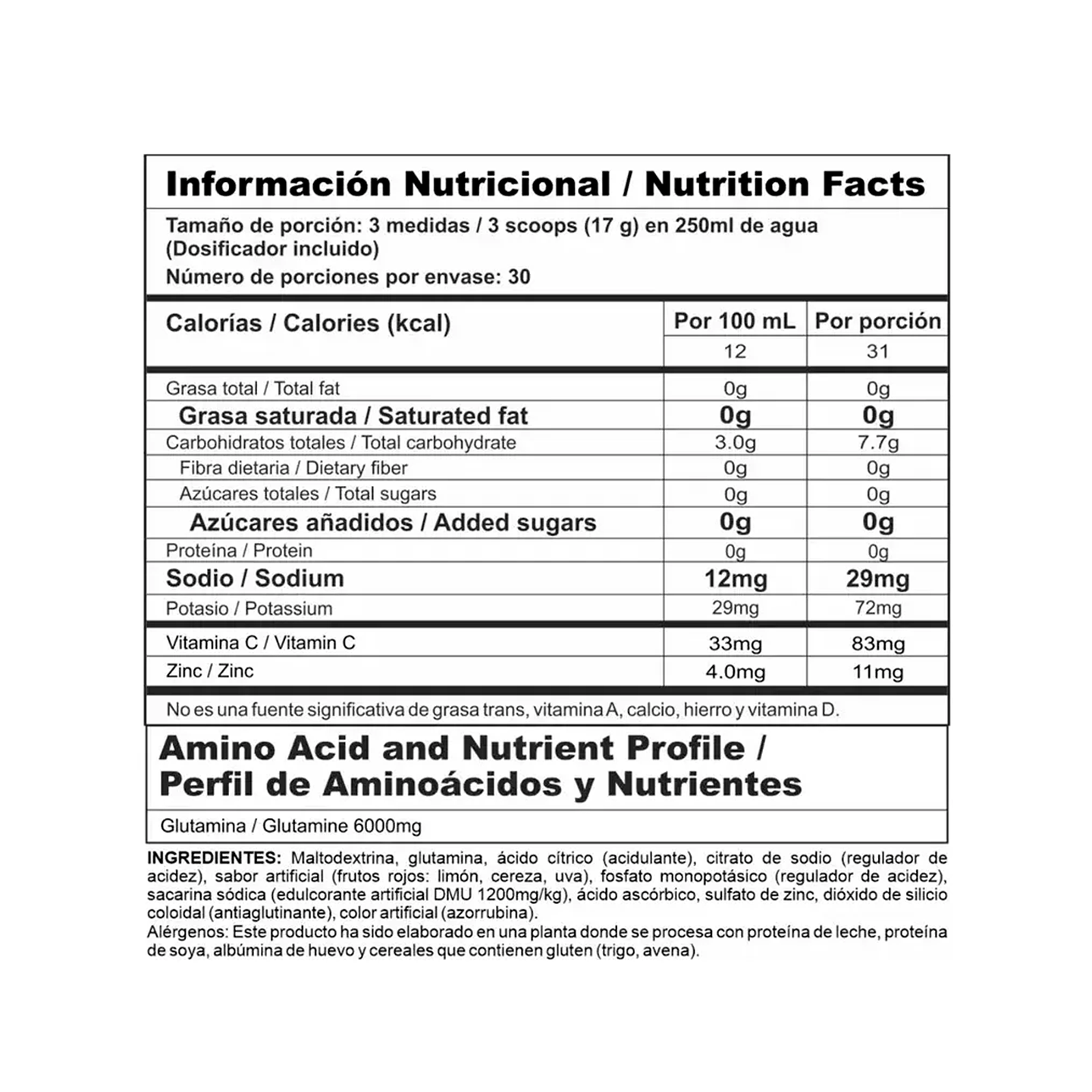 Gluta Stack Glutamina 1,1 Libras 2