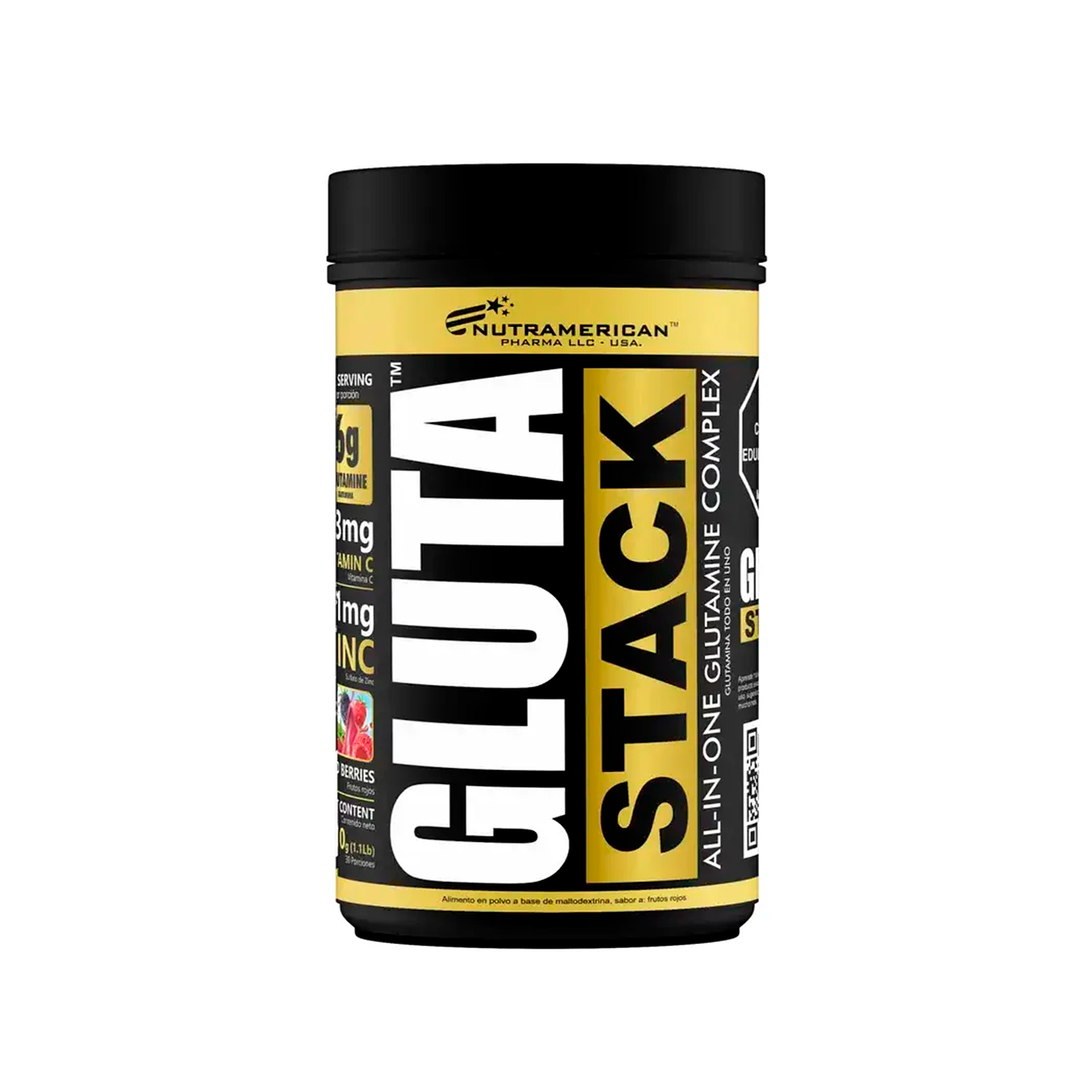 Gluta Stack Glutamina 1,1 Libras 1