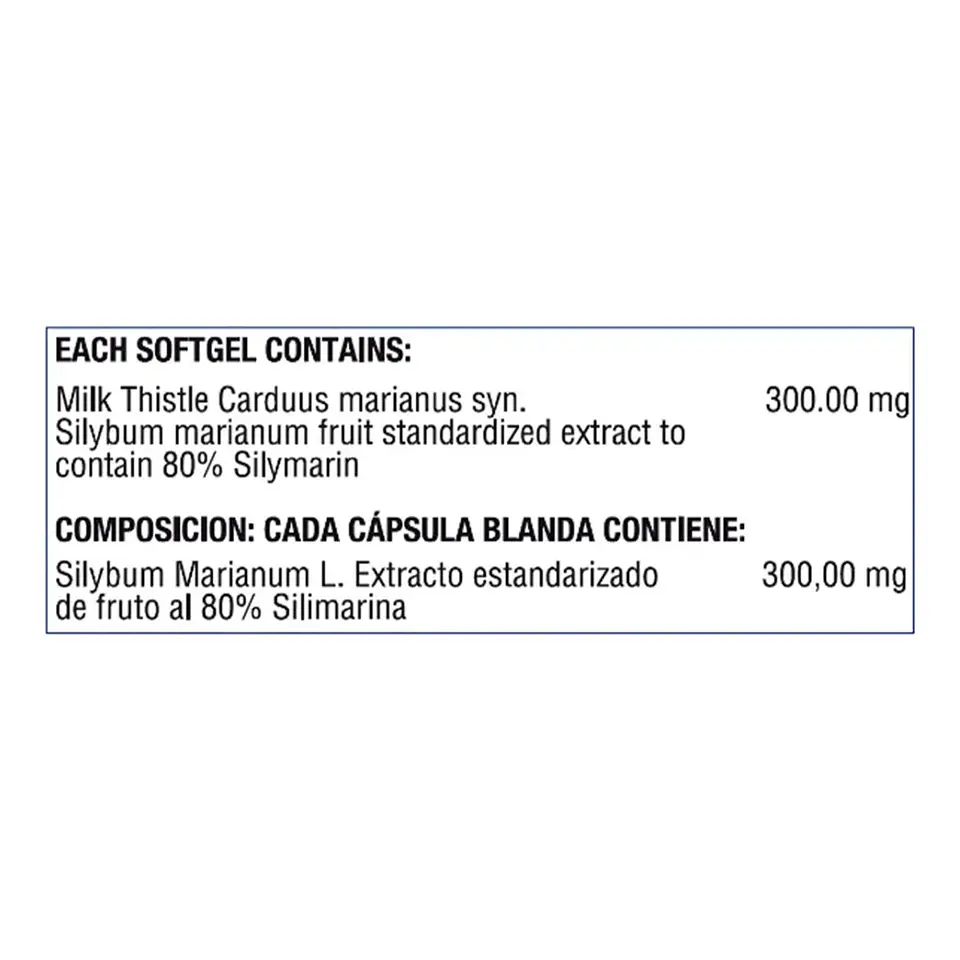 Milk Thistle 300 Mg - 60 Softgels 2