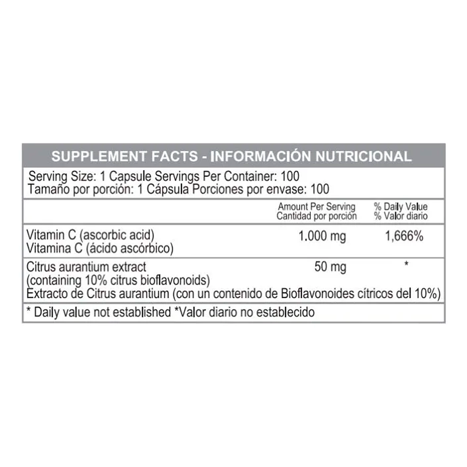 Vitamin C 1000mg con complejo de bioflavonoides cítricos 2