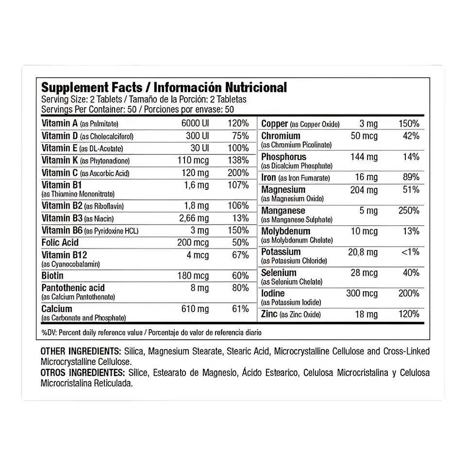Multivitamínico Vita Green - 100 Tabletas 2