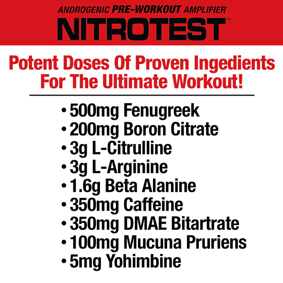 Nitrotest Pre Workout 30 Servicios 5