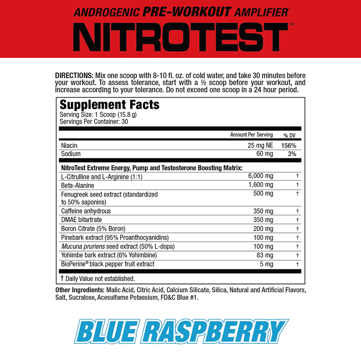 Nitrotest Pre Workout 30 Servicios 2